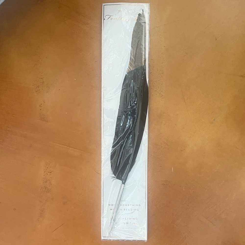 Black & Gold Feather Pen